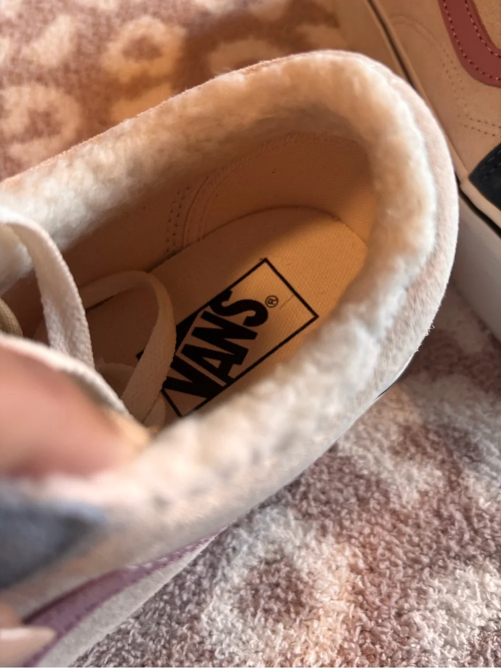 Vans Old Skool womens Pink, Navy & Cream Platform Sneakers